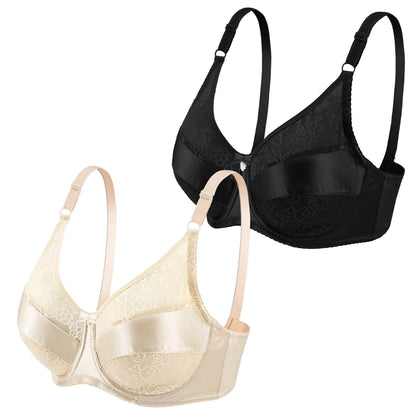 2 Pcs Special Prosthetic Mastectomy Bra with Pockets Post Surgery Bra for Silicone Breast Forms