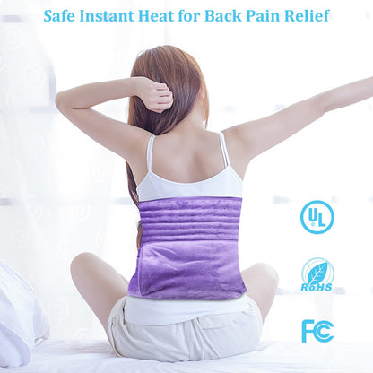 Heating Pad for Period Cramps Back Pain Relief Wrap Around Heating Pad Lower Back Menstrual Heating Pad 6-Hour Auto Off 12x24 Heat Pad+20" Belt Wearable 4 Timer 6 Heat Level Stomach Heating Pad