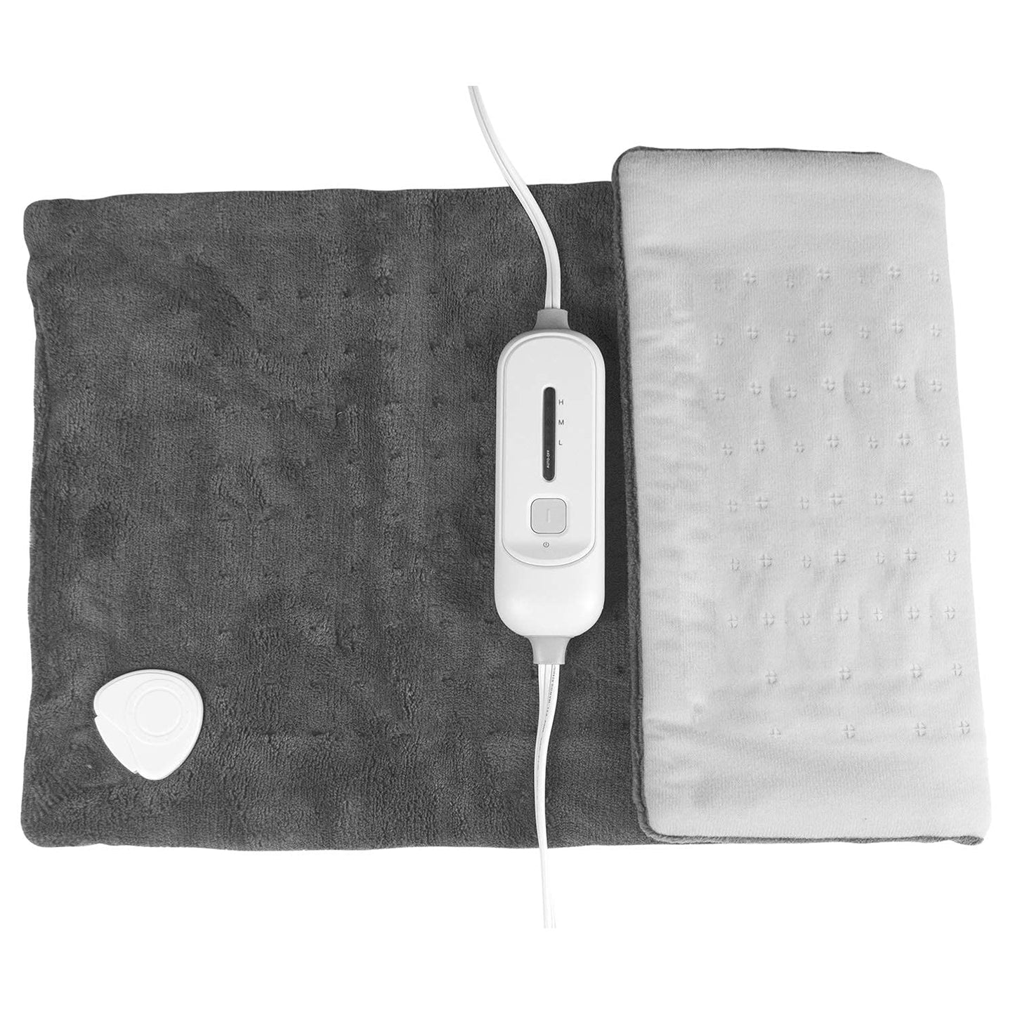 Full Back Heating Pad Fast Heating Wrap with Auto Shut Off for Back, Neck and Shoulder, Abdomen, Waist Pain Relief, Dry/Moist Option (12"x24", Gray)