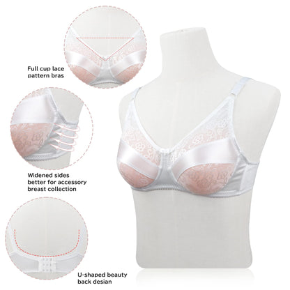 Pocket Bra for Mastectomy Prosthesis Breast Forms Underwired Post-Surgery Bra