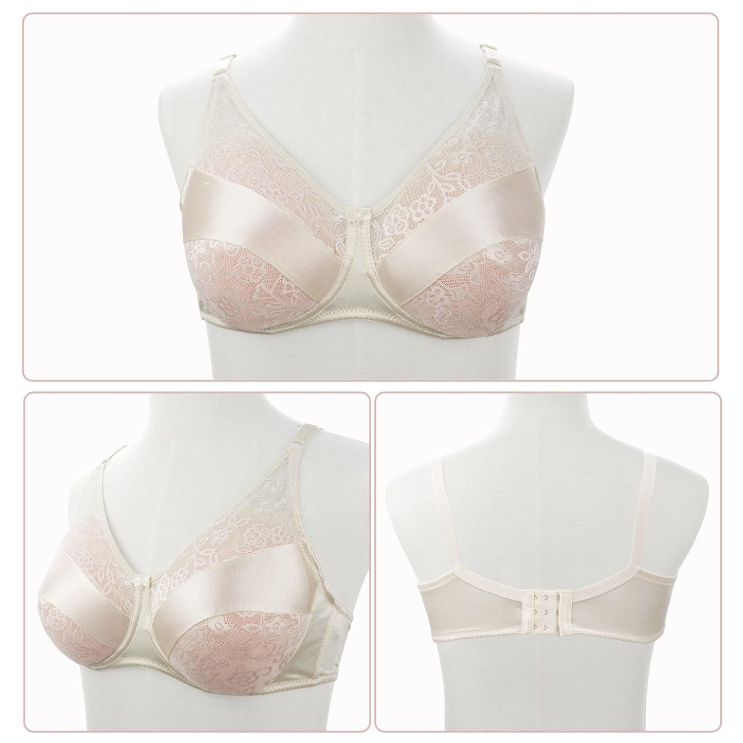 Pocket Bra for Mastectomy Prosthesis Breast Forms Underwired Post-Surgery Bra