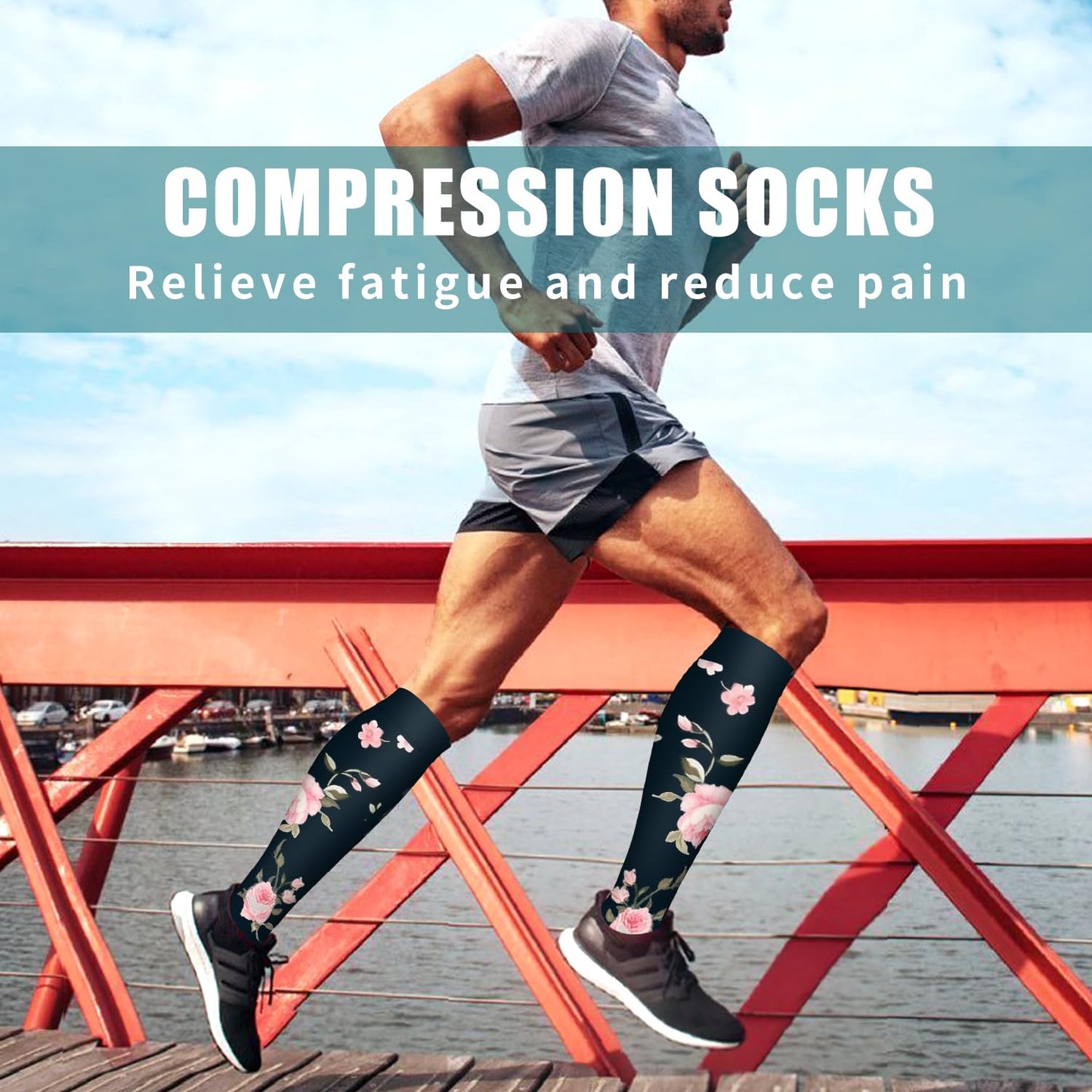 Bluemaple 6 Pack Copper Compression Socks for Women & Men - Best Support for Nurses, Recovery, Running, Athletic