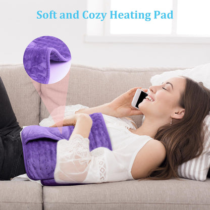 Heating Pad for Period Cramps Back Pain Relief Wrap Around Heating Pad Lower Back Menstrual Heating Pad 6-Hour Auto Off 12x24 Heat Pad+20" Belt Wearable 4 Timer 6 Heat Level Stomach Heating Pad