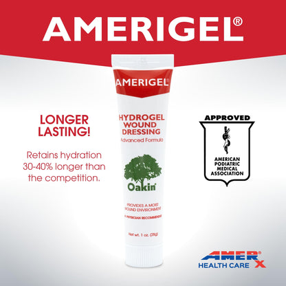 AMERIGEL Hydrogel Wound Dressing, Provides Moisture-Rich Healing Environment for Dry Wounds