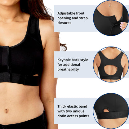 Post Surgery Recovery Bra for Post Mastectomy, Reconstruction