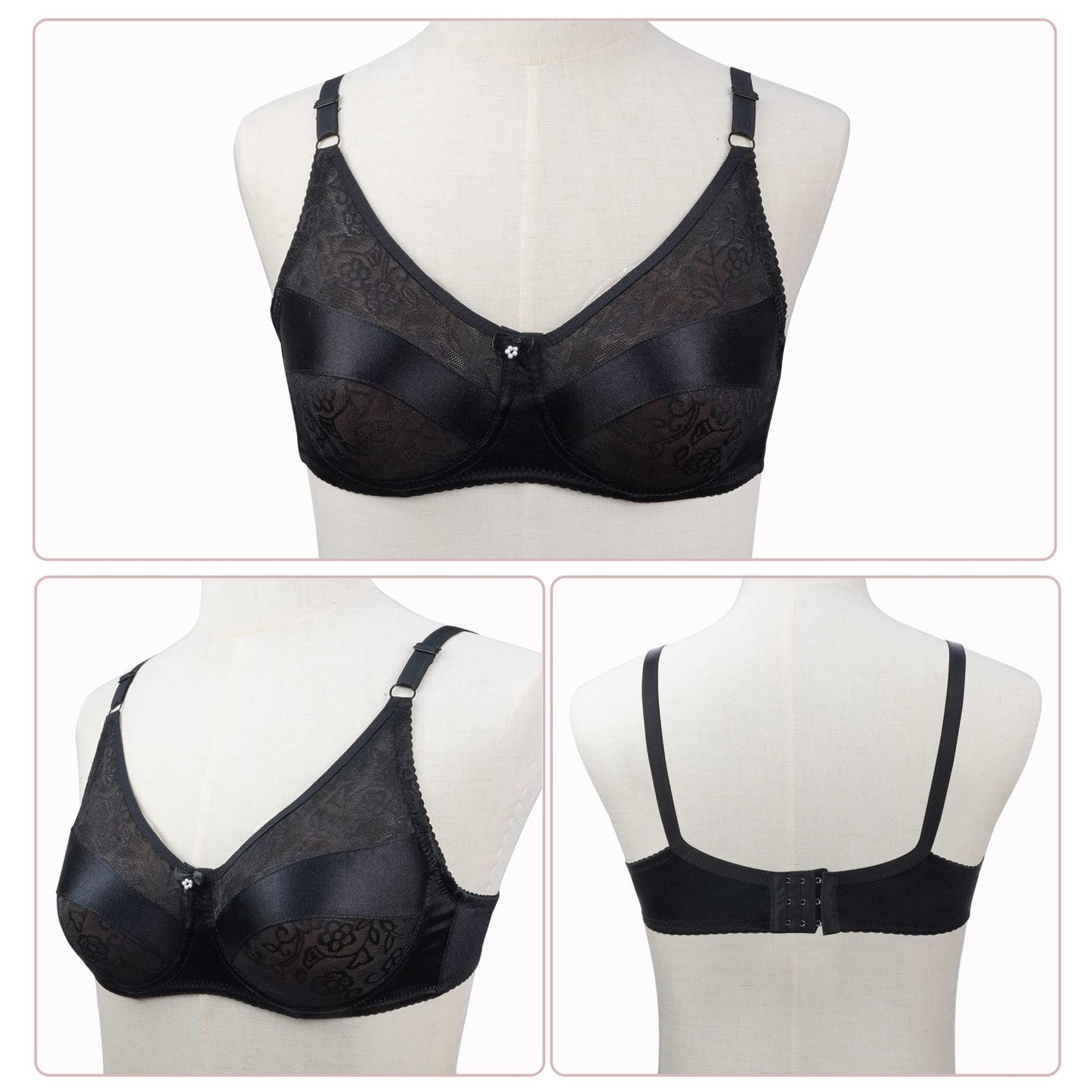 Pocket Bra for Mastectomy Prosthesis Breast Forms Underwired Post-Surgery Bra