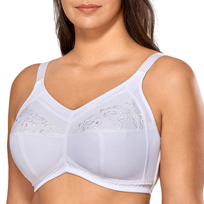 Women's Mastectomy Pockets Wireless Post-Surgery Plus Size cotton Sleep bralette Bra