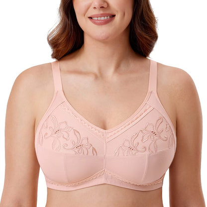 Women's Mastectomy Pockets Wireless Post-Surgery Plus Size cotton Sleep bralette Bra