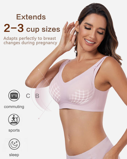 Nursing Bras for Breastfeeding Wireless Maternity Bra Soft Support Pregnancy Sleep Bra for Women