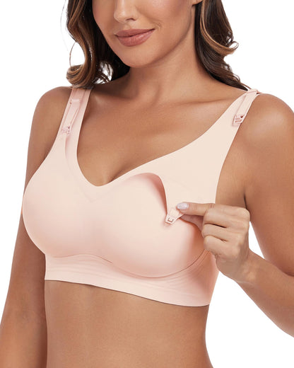 Nursing Bras for Breastfeeding Wireless Maternity Bra Soft Support Pregnancy Sleep Bra for Women