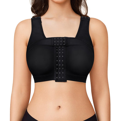 Front Closure Post Surgery Compression Wireless Everyday Bras for Women Mastectomy Support