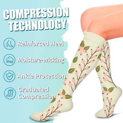 Compression Socks for Women & Men Circulation(6 pairs)-Graduated Supports Socks for Running, Athletic Sports