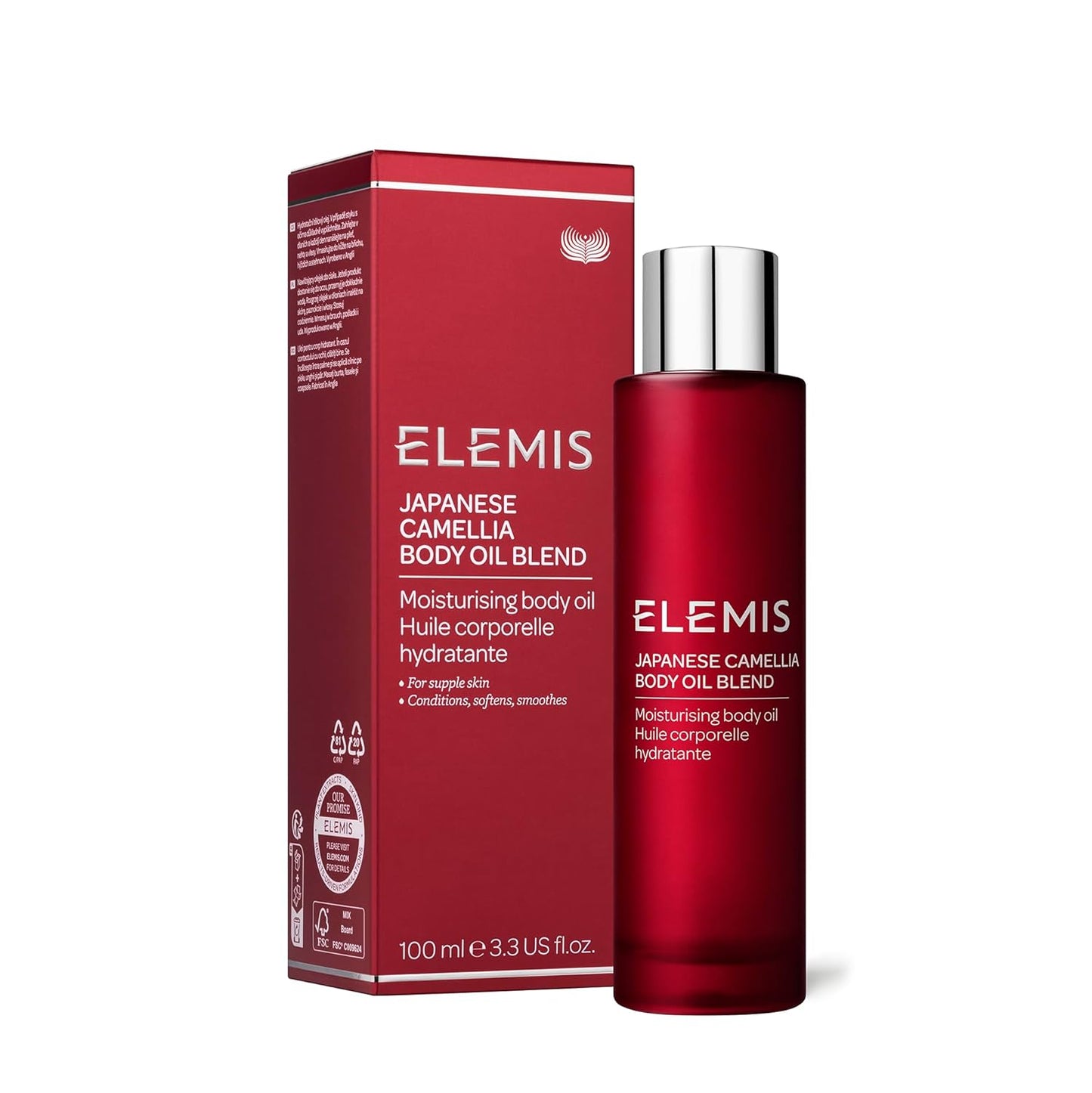 ELEMIS Japanese Camellia Body Oil Blend , Luxuriously Lightweight Body Oil Nourishes, Conditions, and Softens Pregnant and Postpartum Skin