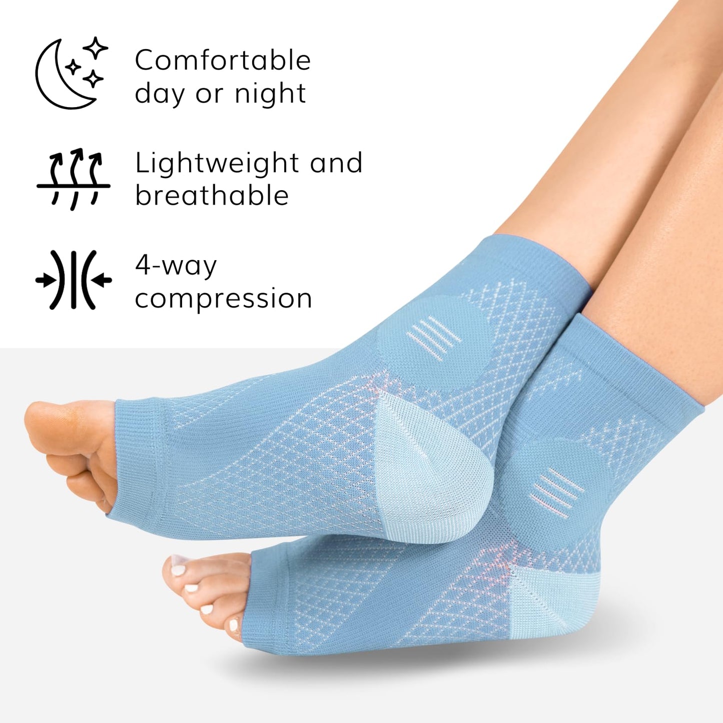 Diabetic Neuropathy Socks for Women and Men - Toeless Compression Foot Neuropathy Socks, Diabetic Neuropathy