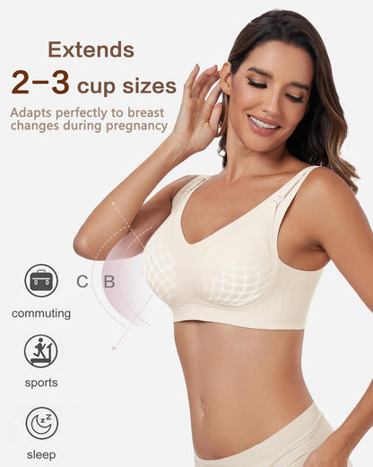 Nursing Bras for Breastfeeding Wireless Maternity Bra Soft Support Pregnancy Sleep Bra for Women