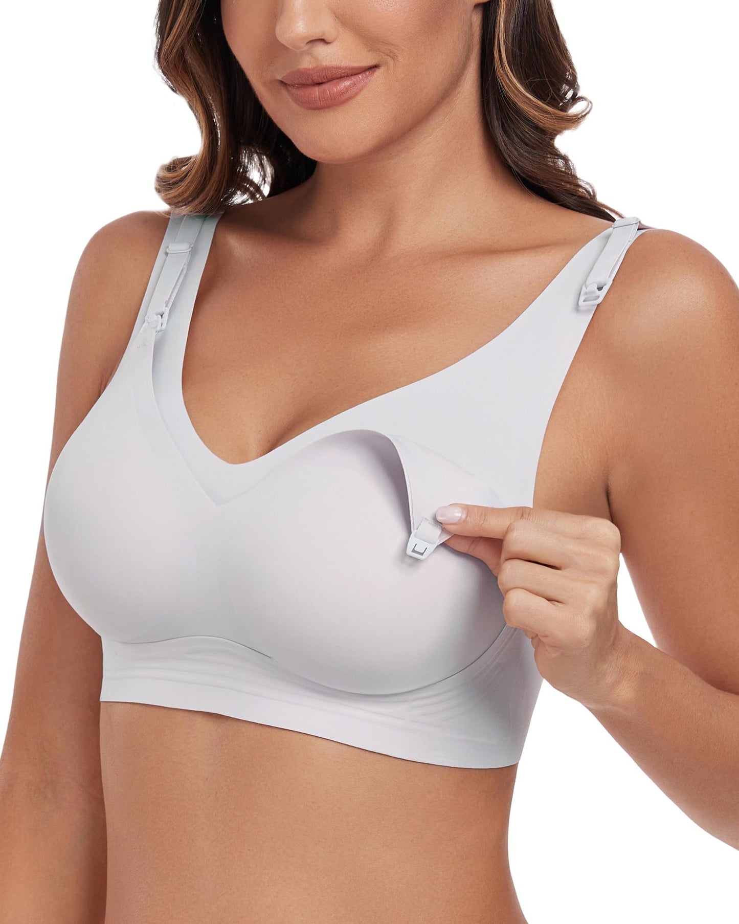 Nursing Bras for Breastfeeding Wireless Maternity Bra Soft Support Pregnancy Sleep Bra for Women