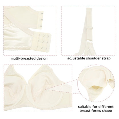 Pocket Bra for Mastectomy Prosthesis Breast Forms Underwired Post-Surgery Bra