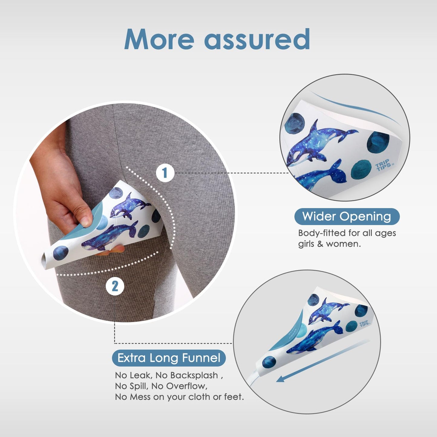 TRIPTIPS Pee Conch Foldable Female Urinal Device Portable Urinal for Women Pee Funnel for Women Travel, She Pee Cup for Women Stand to Pee Womens Urinal Funnel with Tube Case