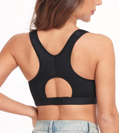 Post Surgical Bra Front Closure Non Padded Wirefree Racerback Adjustable Wide Strap Mastectomy