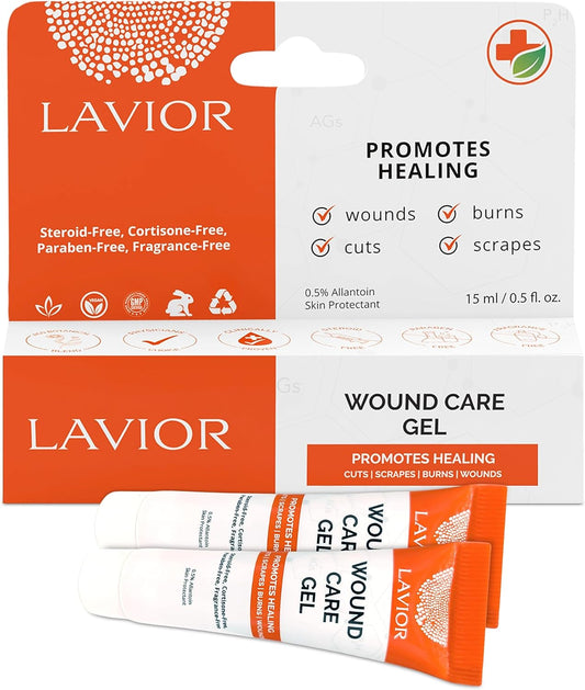 Hydrogel Wound Care Scar Gel - Fast Healing Ointment, Support Skin Repair - Clinically Tested, Hypoallergenic, Paraben & Steroid-Free. Podiatrist's Choice. Made in USA (2 Pack)