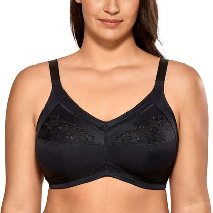 Women's Mastectomy Pockets Wireless Post-Surgery Plus Size cotton Sleep bralette Bra