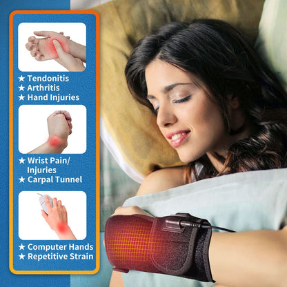 Sticro Wrist Thumb Brace Heating Pad for Arthritis and Carpal Tunnel Relief, Hand Heating Pad for Sprains Trigger Thumb, Wrist Hand Tendonitis Pain Relief - Left Right Hand