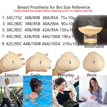 Breast Prosthesis for Mastectomy Women Pockets Bra High Level Silicone Filler Breathable Sea Swim SY86