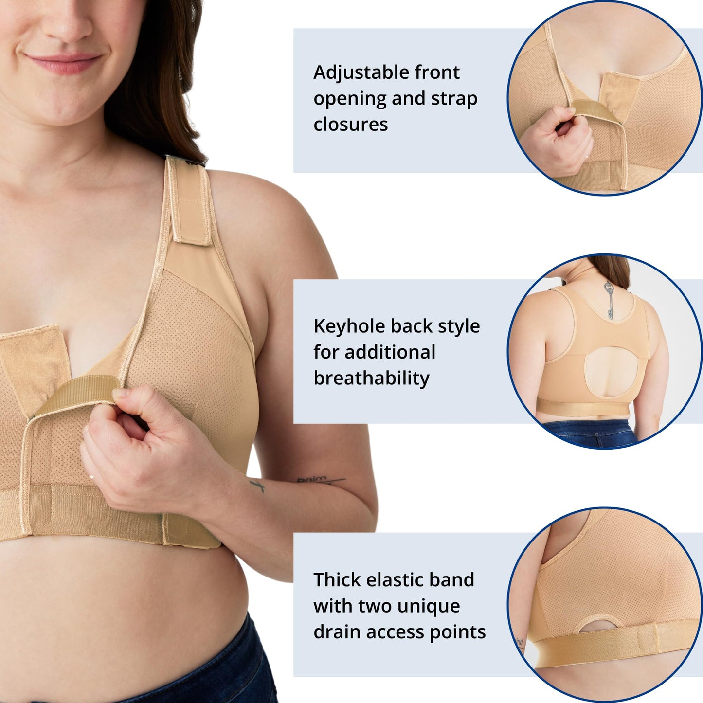 Post Surgery Recovery Bra for Post Mastectomy, Reconstruction