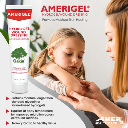 AMERIGEL Hydrogel Wound Dressing, Provides Moisture-Rich Healing Environment for Dry Wounds
