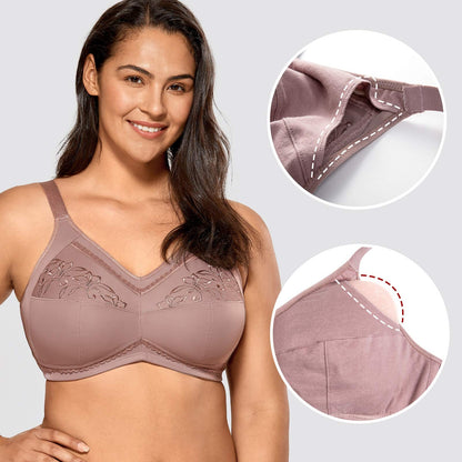 Women's Mastectomy Pockets Wireless Post-Surgery Plus Size cotton Sleep bralette Bra