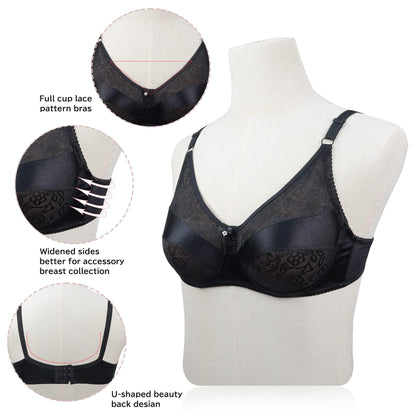 Pocket Bra for Mastectomy Prosthesis Breast Forms Underwired Post-Surgery Bra