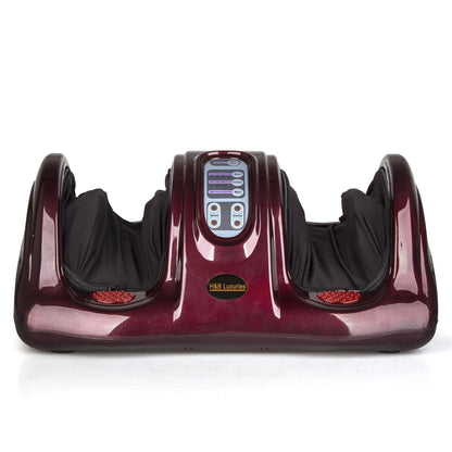 H&B Luxuries Shiatsu Kneading Rolling Foot Massager Personal Health Studio ZH-9902-red, Foot Massage for Circulation and Pain Relief, Leg Calf Massager Machine for Plantar Fasciitis and Neuropathy