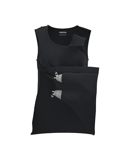 Mastectomy Recovery Tank Top with Four Drain Pockets & Snap-Access