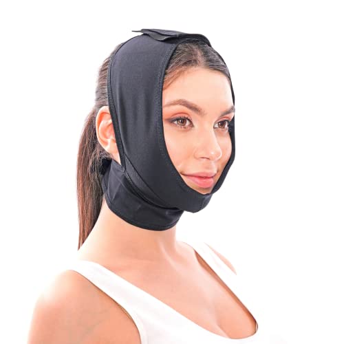 Post Surgery Facial Compression Neck Coverage Chin Strap, V-Shaped