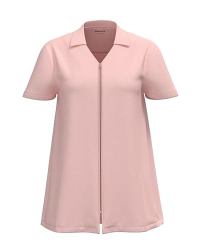 Post Mastectomy Recovery V-Neck Collar Shirt Zip Front Camisole with Drainage Pockets for Comfort & Convenience Women