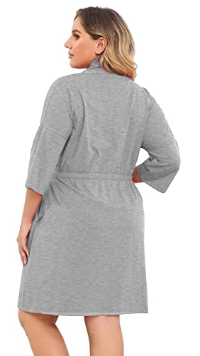 Post Surgery Mastectomy Bra Breast Cancer Recovery Robe with Internal Pockets for Post-Surgical Drains