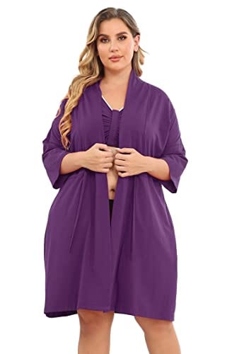 Post Surgery Mastectomy Bra Breast Cancer Recovery Robe with Internal Pockets for Post-Surgical Drains