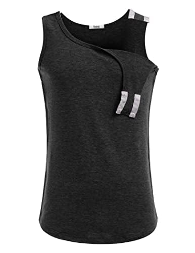 Post Shoulder Surgery Shirts for Men Tearaway Snap Tank Tops After Rotator Cuff Recovery Adaptive Clothing Chemo Port Clothes