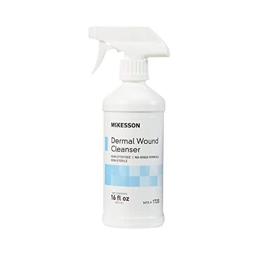McKesson Dermal Wound Cleanser, Non-Sterile, Non-Cytotoxic, Rinse-Free Formula, 8 fl oz, 1 Count