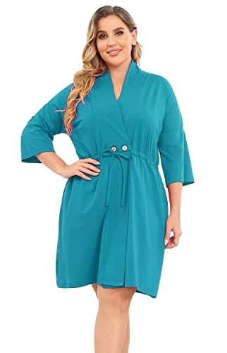 Post Surgery Mastectomy Bra Breast Cancer Recovery Robe with Internal Pockets for Post-Surgical Drains