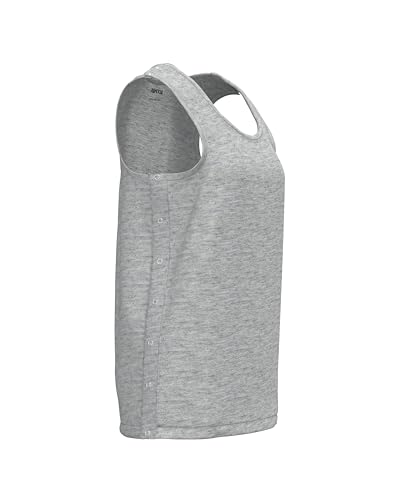 Mastectomy Recovery Tank Top with Four Drain Pockets & Snap-Access