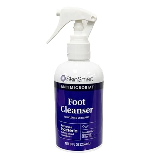 SkinSmart Daily Foot Cleanser for At-Risk Feet, Removes Bacteria to Help Avoid Infections, 8 ounce Spray