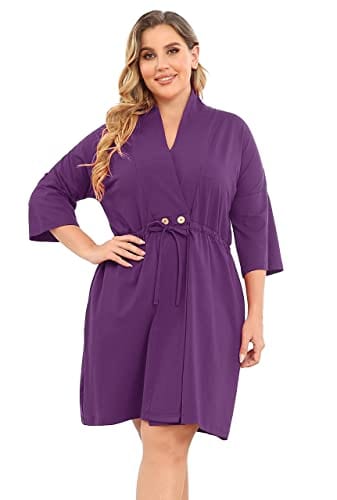 Post Surgery Mastectomy Bra Breast Cancer Recovery Robe with Internal Pockets for Post-Surgical Drains