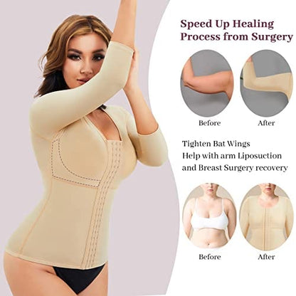 Waist Trainer Bodysuit With Arms Compression For Post Surgery