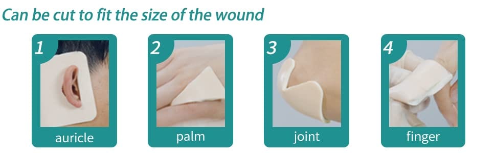 Dimora Wound Dressing Sacrum Foam Bandages Silicone Adhesive Border 7"x7" Waterproof Sacral Pads Absorbent Breathable Bed Sore Pressure Dressing