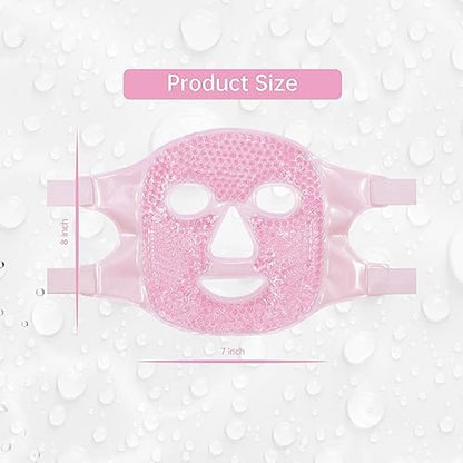 Cold Face Eye Mask Ice Pack Reduce with Gel Beads Hot Heat Cold Compress Pack