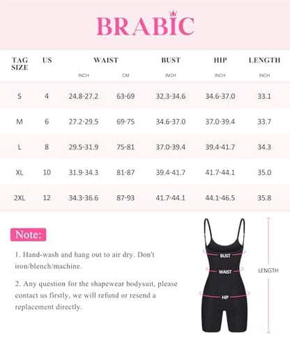 BRABIC Shapewear Bodysuit Tummy Control Seamless Faja