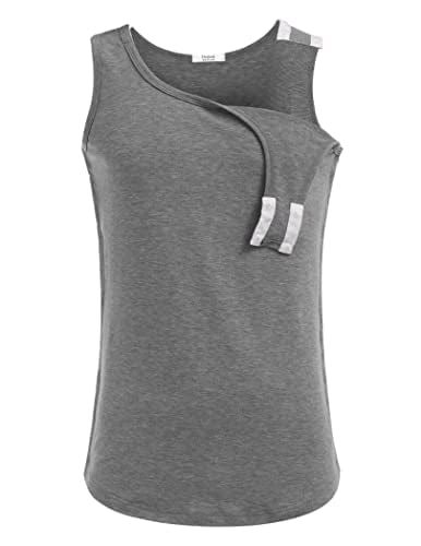 Post Shoulder Surgery Shirts for Men Tearaway Snap Tank Tops After Rotator Cuff Recovery Adaptive Clothing Chemo Port Clothes