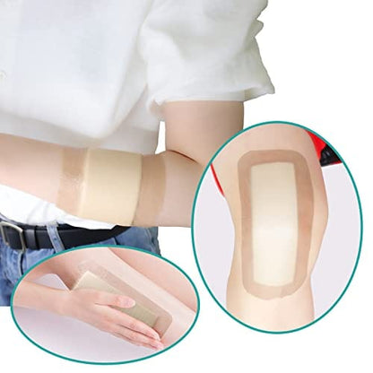 Dimora Wound Dressing Sacrum Foam Bandages Silicone Adhesive Border 7"x7" Waterproof Sacral Pads Absorbent Breathable Bed Sore Pressure Dressing