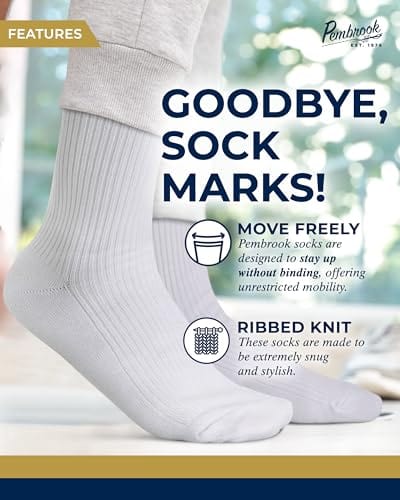 Ribbed Knit Bamboo Viscose Diabetic Socks for Women - 6 Pairs